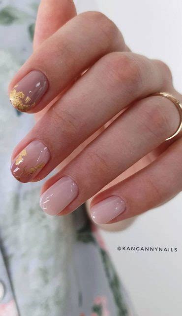 Cute Spring Nails That Will Never Go Out Of Style Gold Leaf French