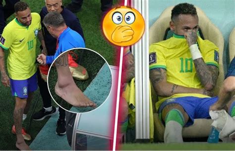 En larmes Neymar sort sur blessure contre la Serbie grosse inquiétude