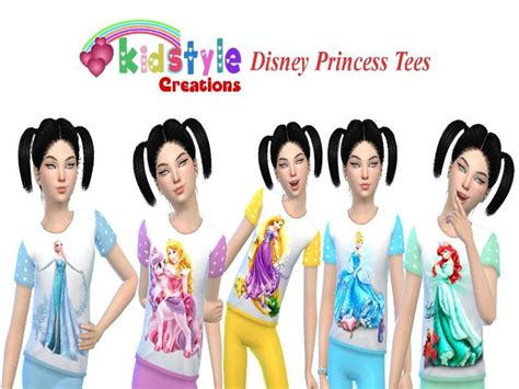 Disney Princess Tees Collection For Ts4 Found In Tsr Category Sims 4