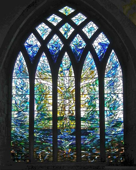 Stained Glass Windows In Blues Free Stock Photo Public Domain Pictures