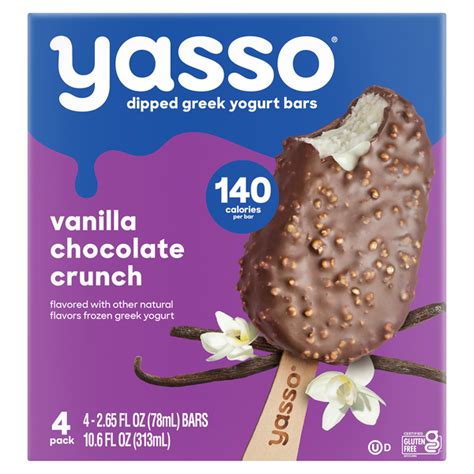 Save On Yasso Frozen Greek Yogurt Bars Vanilla Chocolate Crunch Gluten Free 4 Ct Order Online