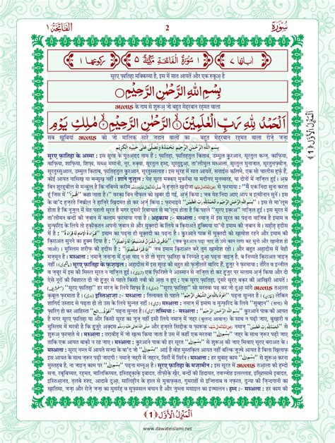 Surah Fatiha In Hindi