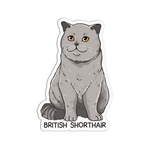British Shorthair Cat Sticker Girlsprintinghouse