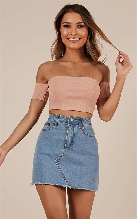 Yes Girl Crop Top In Blush Showpo Girls Crop Tops Outfits Cute Fall Outfits
