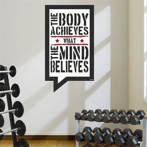 Large Modern Body Achieves Weight Training Workout Gym Wall Decal