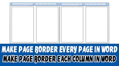 How To Make Page Border Every Page In Word How To Make Page Border