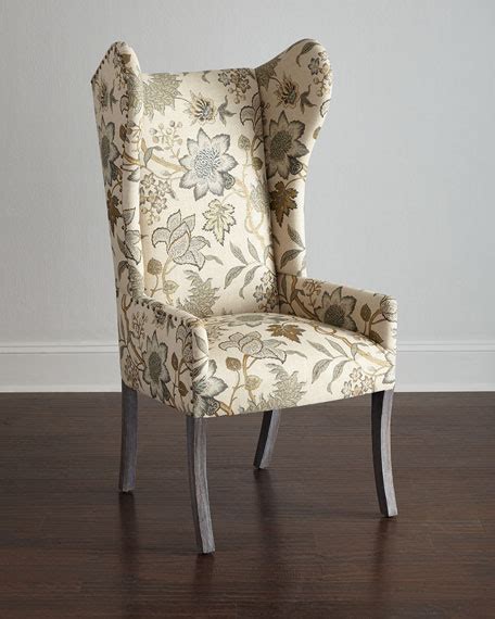 In it's original purple velvet. Hooker Furniture Floral Wing Chair, Julissa Banquette ...