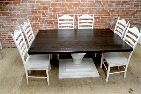 Who says all farmhouse tables have to be square? Large Square Farm Table - ECustomFinishes