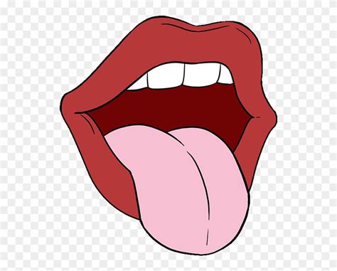 How To Draw Mouth And Tongue Clipart 3096233 Pinclipart