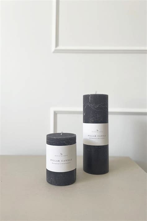 Midnight Pillar Candles Smith And The Magpie