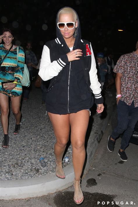 Amber Rose Showed Off Her Legs The Stars Come Out To Play In