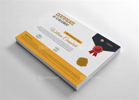 Modern Certificate Of Completion Graphic Prime Graphic Design Templates