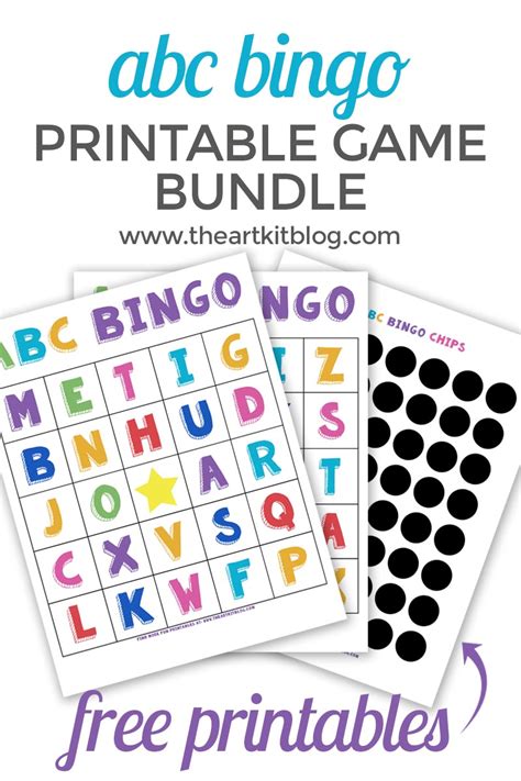 Alphabet Bingo Game Free Printable Pack The Art Kit