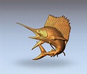 Swordfish. 3D STL Model for CNC Router Engraver Carving | Etsy