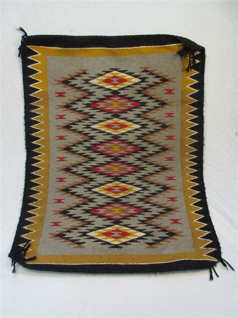 Old Fringed Navajo Blanket 36 X 285 Good Condition