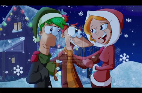 Christmas Day Phineas And Ferb Ferb And Vanessa Disney Fan Art