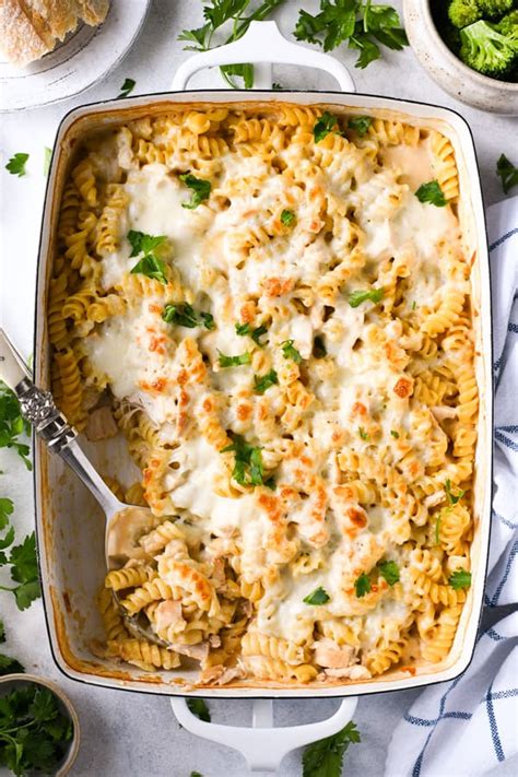 Dump And Bake Chicken Alfredo Pasta Casserole Recipe Cart