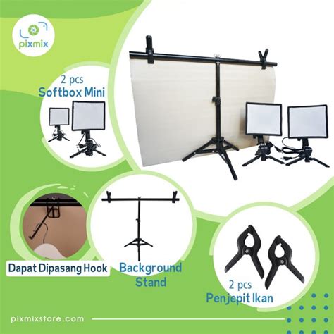 Jual Paket Komplit Studio Foto Background X Stand T Softbox