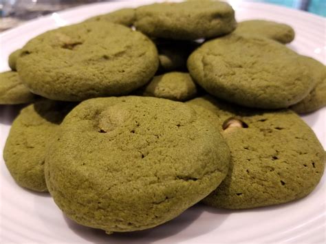Chewy Matcha Green Tea Cookies With A Sea Salt Caramel Center Yummy