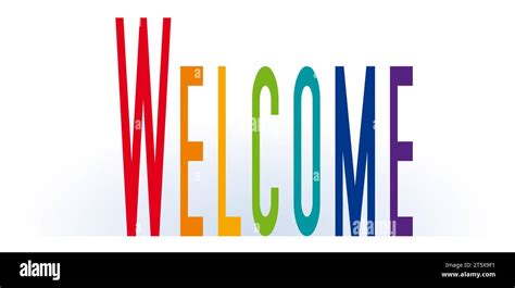 The Word Welcome Vector Illustration For Banner Or Header Colorful