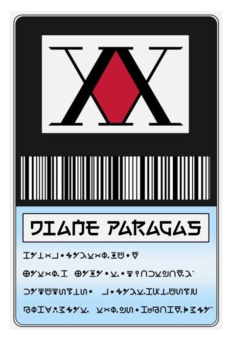 Dps Hunter X Hunter License Card Personalized High Quality Pvc Card