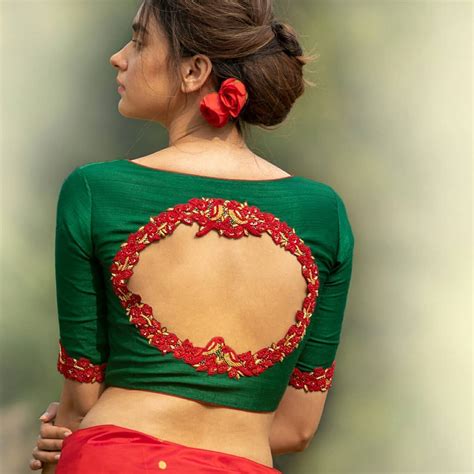 Simple And Elegant Blouse Back Neck Designs With Borders Meesho