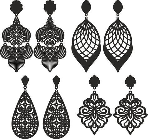 Earring Templates For Laser Cutting Decoration Pattern Cut Etsy