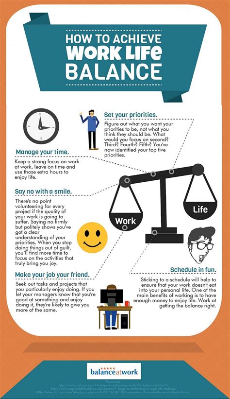 Top Tips To Achieve Work Life Balance Infographic