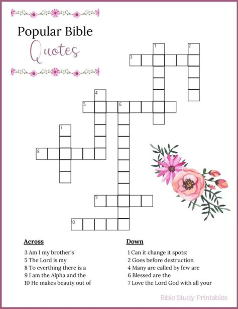 Free Printable Bible Crossword Puzzles Printable World Holiday Hot