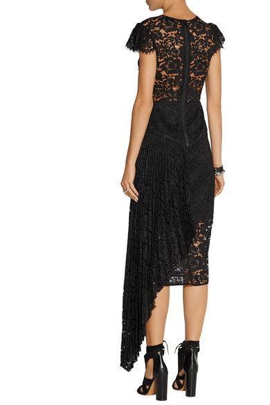 Milly Margaret Draped Lace Midi Dress Net A Portercom