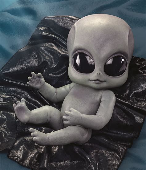 Alien Baby Doll By Kosart Studios With Cosmic Style Blanket Creepy