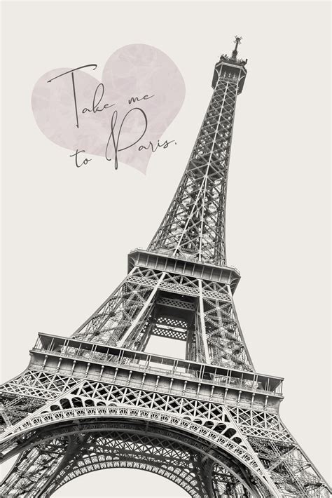 Romantic Eiffel Tower Take Me To Paris Posters Art Prints Wall