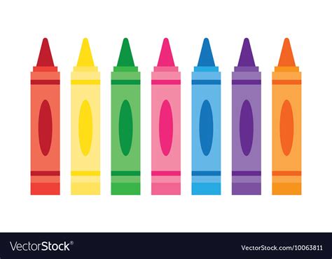 Wax Colorful Crayons Royalty Free Vector Image