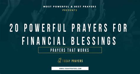 20 Secret Prayers For Financial Blessings Today Prayers
