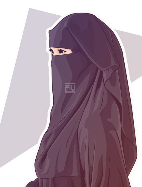 Vector Hijab Niqab Ahmadfu22 Seni Islamis Gambar Animasi