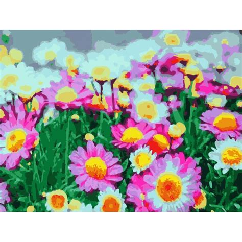 Frameless Diy Chrysanthemum Picture Flower Frameless On Wall Acrylic