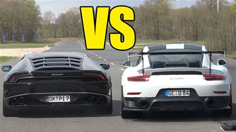 Porsche 911 Gt2 Rs Vs Lamborghini Huracan 🚀🔥drag Race🚀🔥 Youtube