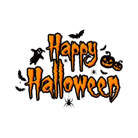 Happy Halloween Text Horror Style Vector Happy Halloween Halloween