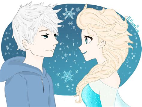 Cold Love - Elsa & Jack Frost Fan Art (36750497) - Fanpop