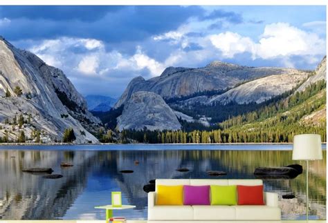 Custom Wallpaper Murals Scenic Mountains And Rivers Woods Landscape