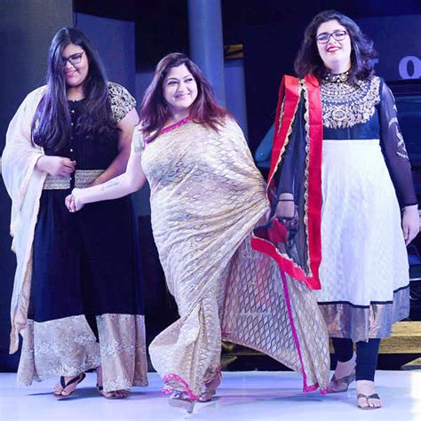 Actress Kushboo Walked The Ramp With Her Two Daughters During The Grand