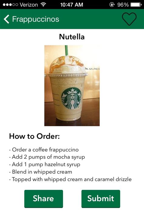 Secret Menu For Starbucks Pro Coffee Frappuccino Tea Hot And Cold