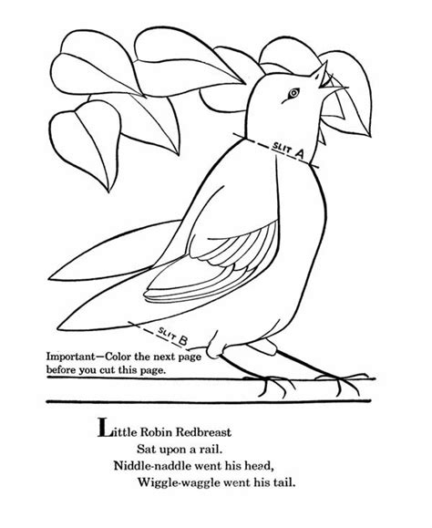 What kind of birds are in coloring pages? Little Robin Redbreast Coloring Page - Download & Print ...