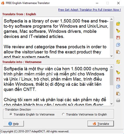 Translation services usa offers professional vietnamese translation services for english to vietnamese and vietnamese to english language pairs. Download English to Vietnamese Translator 4.0