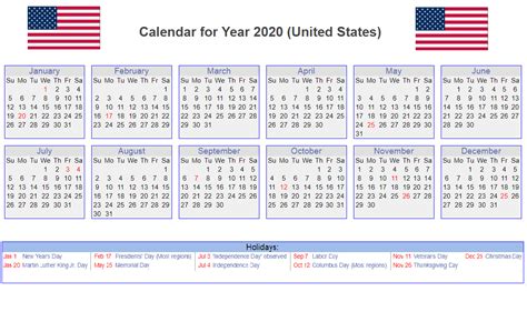 Holidays In April 2020 Usa 2020 Usa Federal Holidays And Special