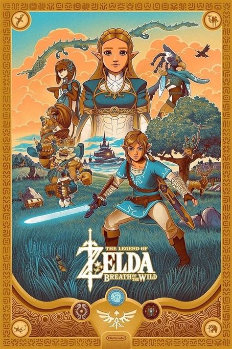 Legend Of Zelda Breath Of The Wild Inspired Art Print Botw