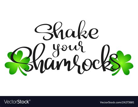 Shake Your Shamrocks Royalty Free Vector Image