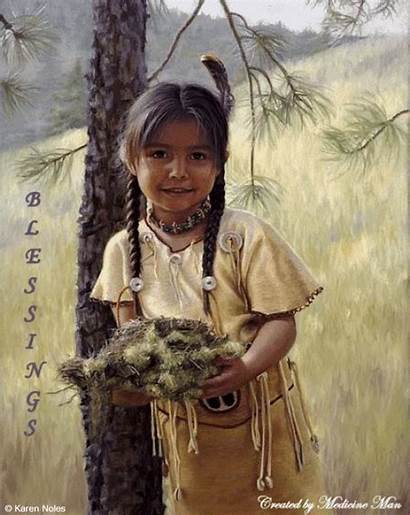Native American Indian Warrior Blessings Children Karen