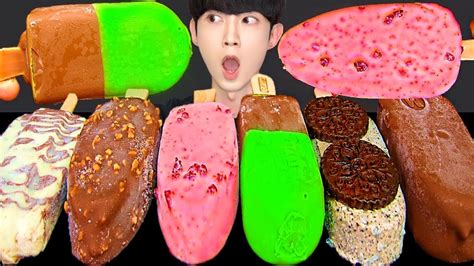 ASMR ICE CREAM MAGNUM CHOCOLATE PARTY 다양한 초콜릿 매그넘 아이스크림 먹방 DESSERTS MUKBANG EATING SOUNDS YouTube
