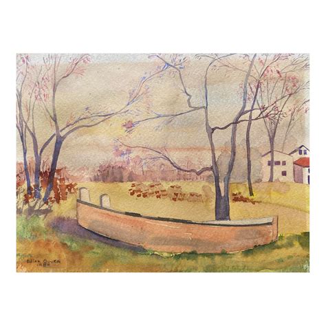 1939 Edith Owen Watercolor Landscape Chairish